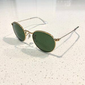 Ray-Ban Kids' Metal Round Sunglasses in Legend Gold/Green Polarized